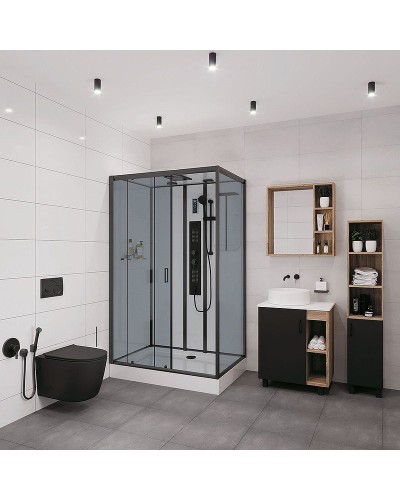 Душевая кабина Niagara Premium 120x80 NG-6912-01GQL Black с гидромассажем