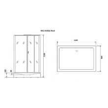 Душевая кабина Niagara Premium 120x80 NG-6912-01GQL Black с гидромассажем