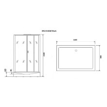 Душевая кабина Niagara Premium 120x80 NG-6912-01GQR Black с гидромассажем