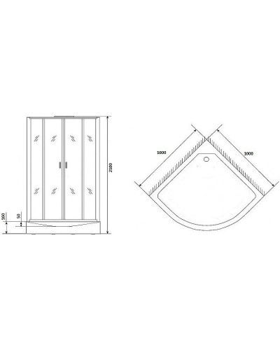 Душевая кабина Niagara Premium 100x100 NG-6902-01 Black без гидромассажа