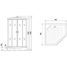 Душевая кабина Niagara Premium 90x90 NG-6901-01D Black без гидромассажа