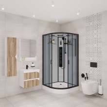 Душевая кабина Niagara Premium 90x90 NG-6901-01G Black с гидромассажем