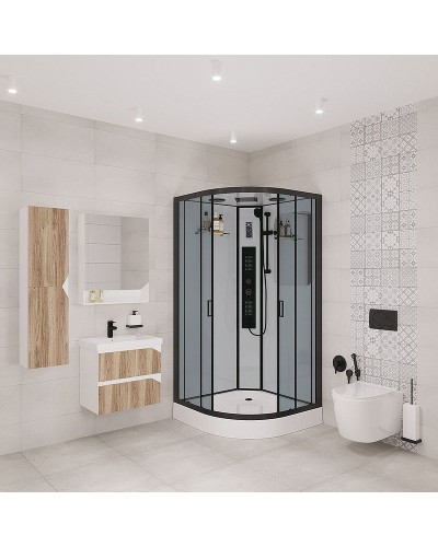 Душевая кабина Niagara Premium 90x90 NG-6901-01G Black с гидромассажем