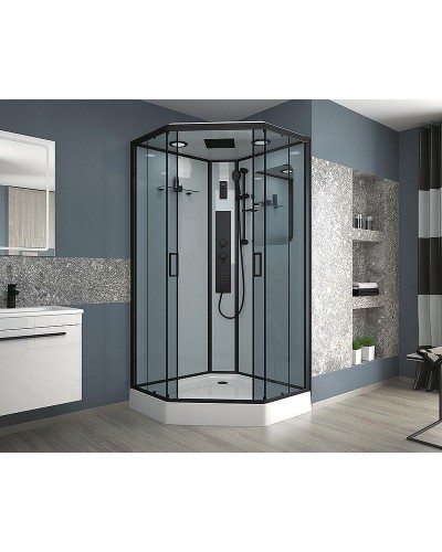 Душевая кабина Niagara Premium 90x90 NG-6901-01GD Black с гидромассажем