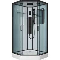 Душевая кабина Niagara Premium 100x100 NG-6902-01GD Black с гидромассажем