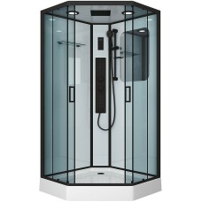 Душевая кабина Niagara Premium 100x100 NG-6902-01GD Black с гидромассажем