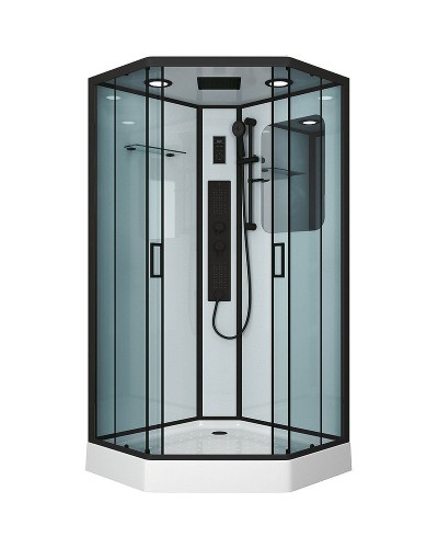 Душевая кабина Niagara Premium 100x100 NG-6902-01GD Black с гидромассажем