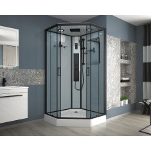 Душевая кабина Niagara Premium 100x100 NG-6902-01GD Black с гидромассажем