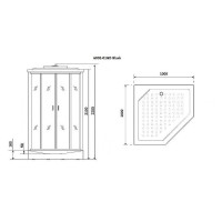 Душевая кабина Niagara Premium 100x100 NG-6902-01GD Black с гидромассажем