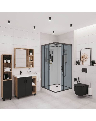 Душевая кабина Niagara Premium 90x90 NG-6901-01GQ Black с гидромассажем