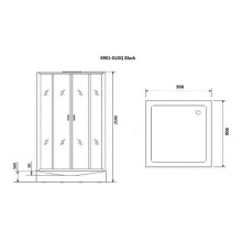 Душевая кабина Niagara Premium 90x90 NG-6901-01GQ Black с гидромассажем