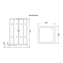 Душевая кабина Niagara Premium 100x100 NG-6902-01GQ Black с гидромассажем