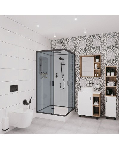 Душевая кабина Niagara Premium 100x100 NG-6902-01Q Black без гидромассажа