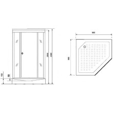 Душевая кабина Niagara Lux 90x90 NG-7701DG без гидромассажа