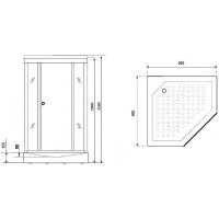 Душевая кабина Niagara Lux 90x90 NG-7701DW без гидромассажа