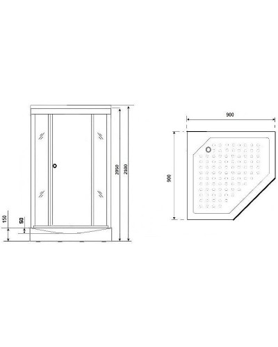 Душевая кабина Niagara Lux 90x90 NG-7701DW без гидромассажа