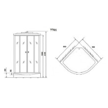 Душевая кабина Niagara Lux 90x90 NG-7701W без гидромассажа