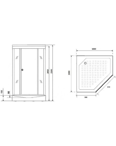 Душевая кабина Niagara Lux 100x100 NG-7702DG без гидромассажа