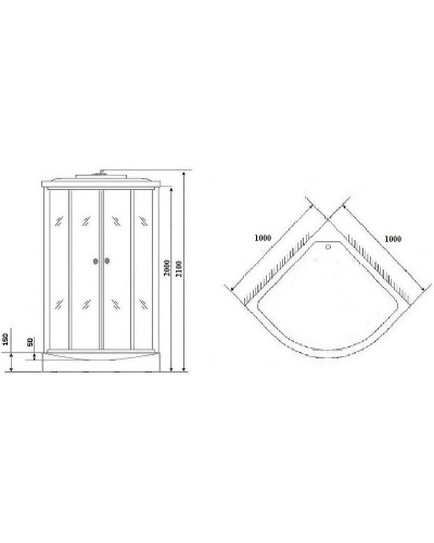 Душевая кабина Niagara Lux 100x100 NG-7702W без гидромассажа
