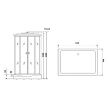 Душевая кабина Niagara Lux 120x90 NG-7711WL с гидромассажем