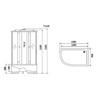 Душевая кабина Niagara Lux 120x80 NG-7712WR с гидромассажем