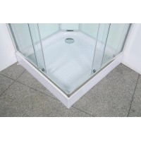 Душевая кабина 90х90х225 см BelBagno Uno прозрачное UNO-CAB-A-2-90-C-CR