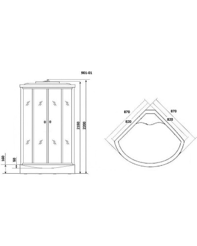 Душевая кабина Niagara Ultra 90x90 NG-901-01 с гидромассажем