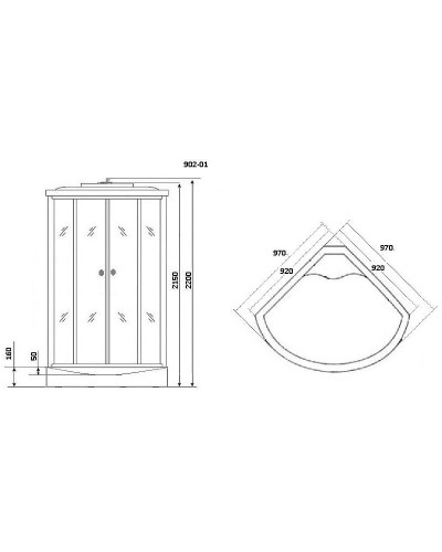 Душевая кабина Niagara Ultra 100x100 NG-902-01 с гидромассажем