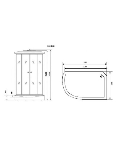 Душевая кабина Niagara Ultra  NG-903-01R 120x80 с гидромассажем