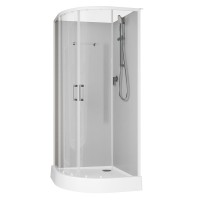 Душевая кабина Aquanet Passion EVO R White 90х90 267253 без гидромассажа