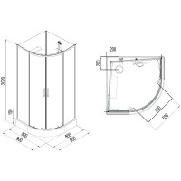 Душевая кабина Aquanet Passion EVO R White 90х90 267255 без гидромассажа