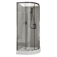 Душевая кабина Aquanet Passion EVO R Black 90х90 267257 без гидромассажа