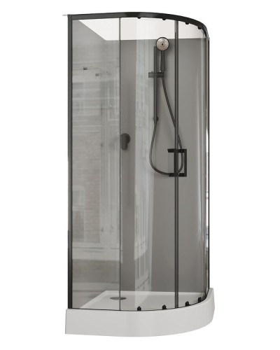 Душевая кабина Aquanet Passion EVO R Black 90х90 267257 без гидромассажа