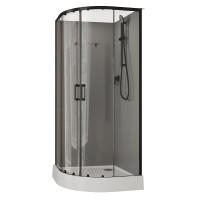 Душевая кабина Aquanet Passion EVO R Black 90х90 267257 без гидромассажа