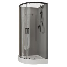 Душевая кабина Aquanet Passion EVO R Black 90х90 267257 без гидромассажа