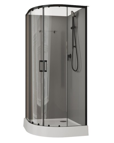 Душевая кабина Aquanet Passion EVO R Black 90х90 267257 без гидромассажа