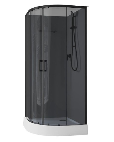 Душевая кабина Aquanet Passion EVO R Black 90х90 267259 без гидромассажа