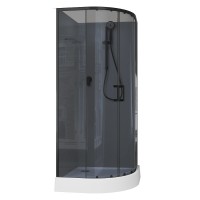 Душевая кабина Aquanet Passion EVO R Black 90х90 267259 без гидромассажа