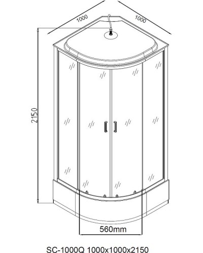 Душевая кабина Aquanet SC-1000Q 100х100 243329 без гидромассажа
