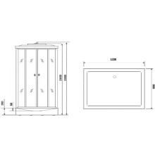 Душевая кабина Niagara Lux 120x80 NG-7711GR с гидромассажем