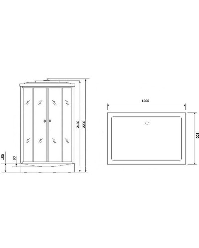 Душевая кабина Niagara Lux 120x80 NG-7711GR с гидромассажем