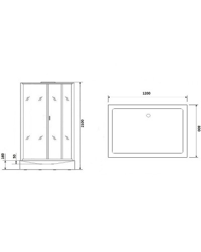 Душевая кабина Niagara Premium 120x80 NG-6012-01QR без гидромассажа