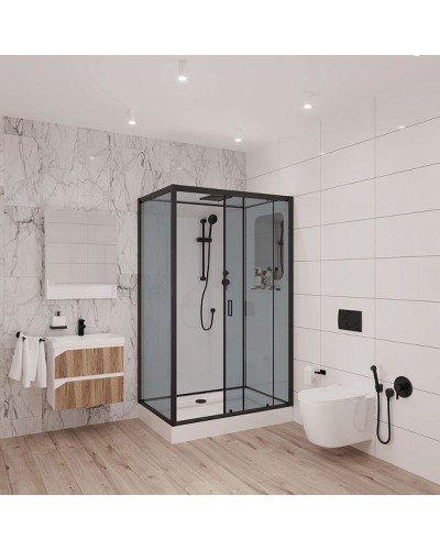 Душевая кабина Niagara Premium 120x80 NG-6912-01QR Black без гидромассажа