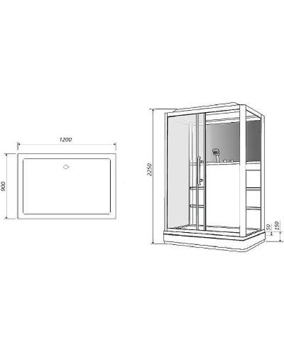 Душевая кабина Grossman 120x90 GR127L с гидромассажем