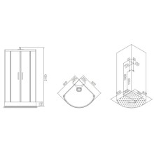 Душевая кабина 90×90×215 см SSWW BU601