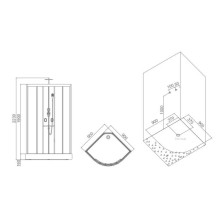 Душевая кабина 90×90×223 см SSWW W0914