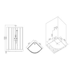 Душевая кабина 90×90×223 см SSWW W0914