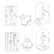 Душевая кабина 95×95×220 см SSWW WU106A