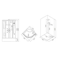 Душевая кабина 95×95×220 см SSWW WU106B