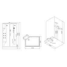 Душевая кабина 120×85×220 см SSWW WU102AL